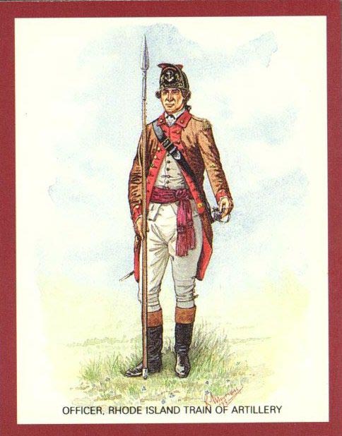 Officer, Rhode Island Train of Artillery -- 1775