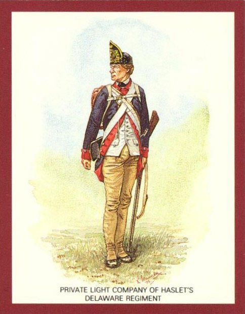 Private, Light Company, Haslet's Delaware Regiment -- 1778