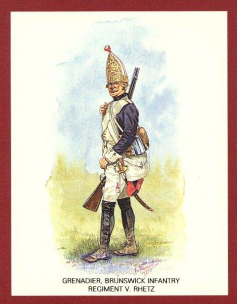 Grenadier, Brunswick Infantry -- 1776