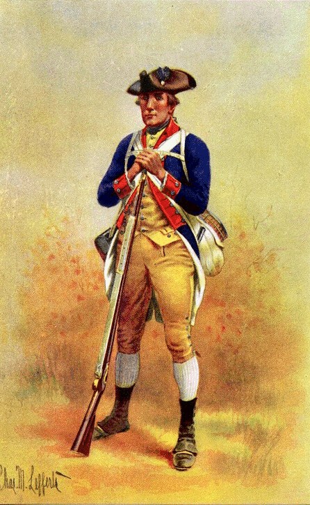 american soldier revolutionary war uniform